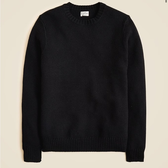 J crew Basket-stitch cotton crewneck sweater
